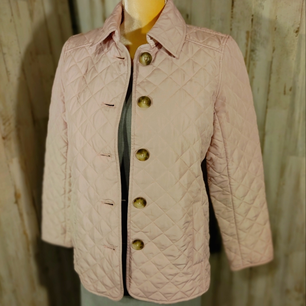 Chico's blush lightweight quilted jacket sz 0